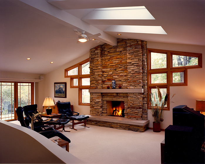 New Custom Residence (Page) Photo 7 - Custom Stone Fireplace, Custom Hurd Windows, Velux Roof Windows 